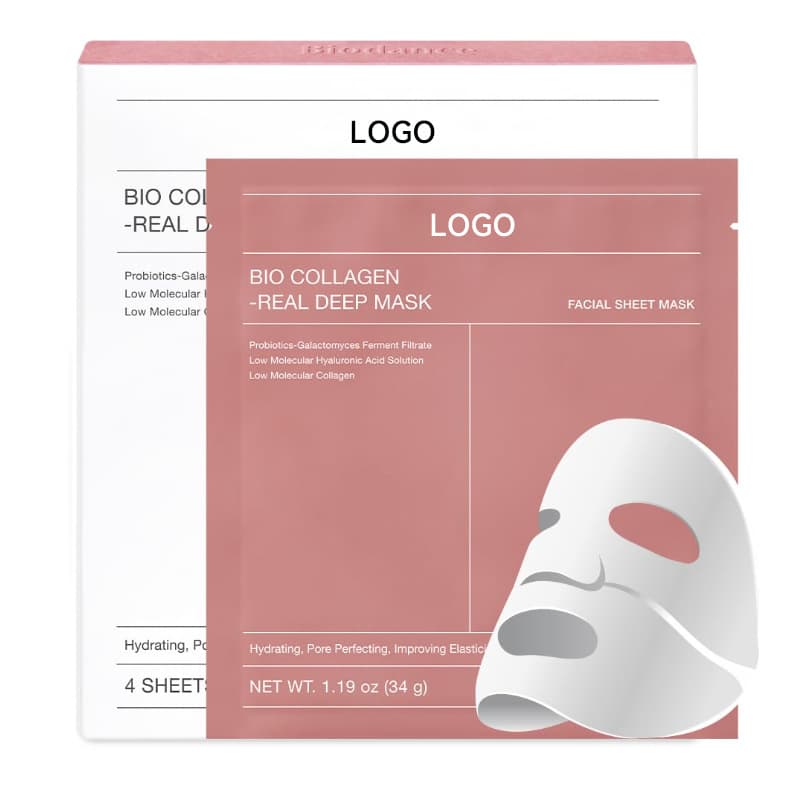 Cross-border Collagen Deep Facial Mask Custom Moisturizing Skin Hydrating OEM Export Mask with English Packaging