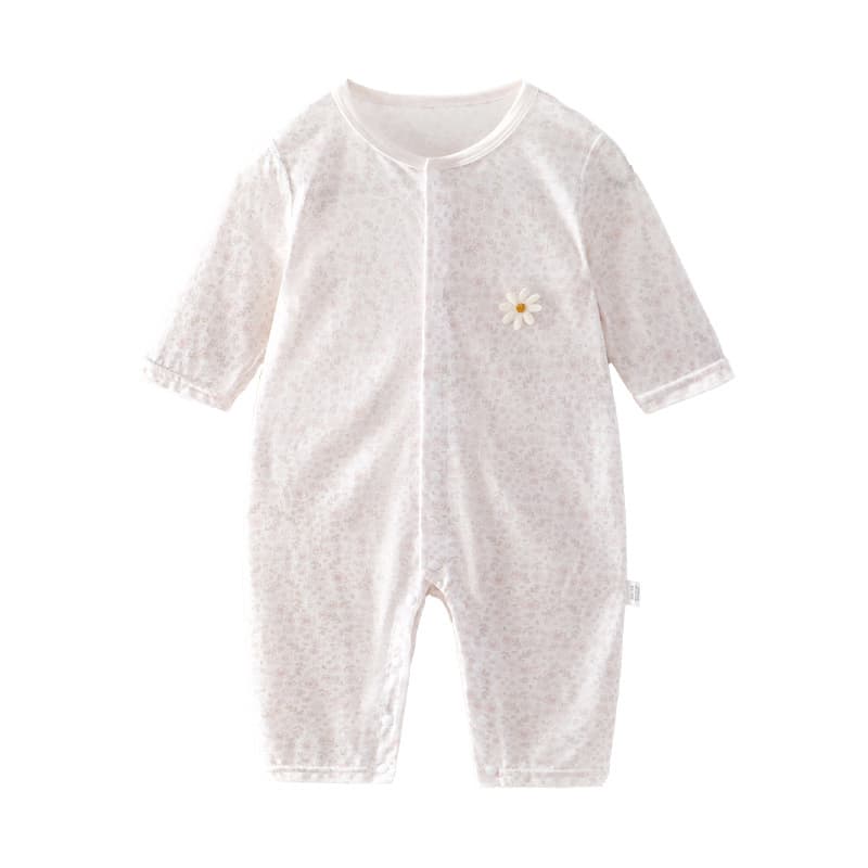 Baby Romper Summer Thin Eight-Sleeve A-Class Baby Clothes Crawling Suit Seamless Infant Baby Clothing