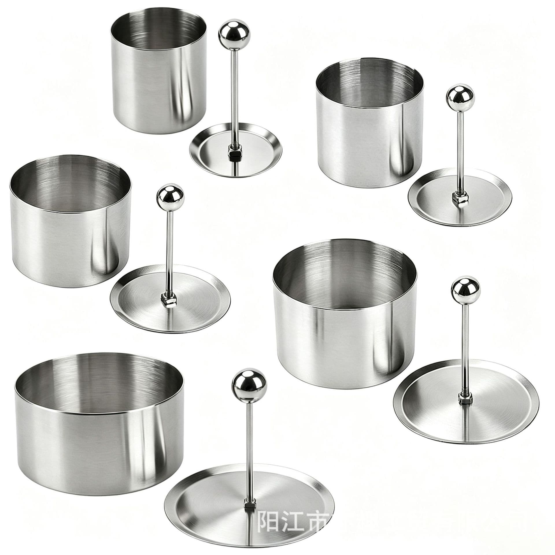 Stainless steel mousse ring push cover sushi mold round cake mold Suti Mira mold rice ball cold dish mold lid