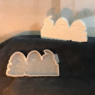 X1408 Gnome LOVE Figurine Desktop Decoration Cement Plaster Mold DIY Silicone Mold