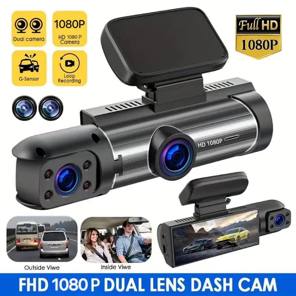1080P dual camera car dashboard camera infrared night vision ring recording wide angle lens cross-border version
