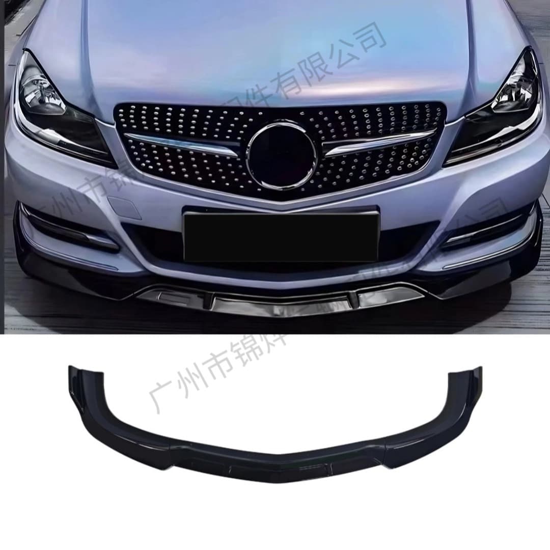 Fit for 2011-2014 Mercedes-Benz C-Class W204 Facelift Front Bumper Lip Spoiler Front Splitter Sport Diffuser