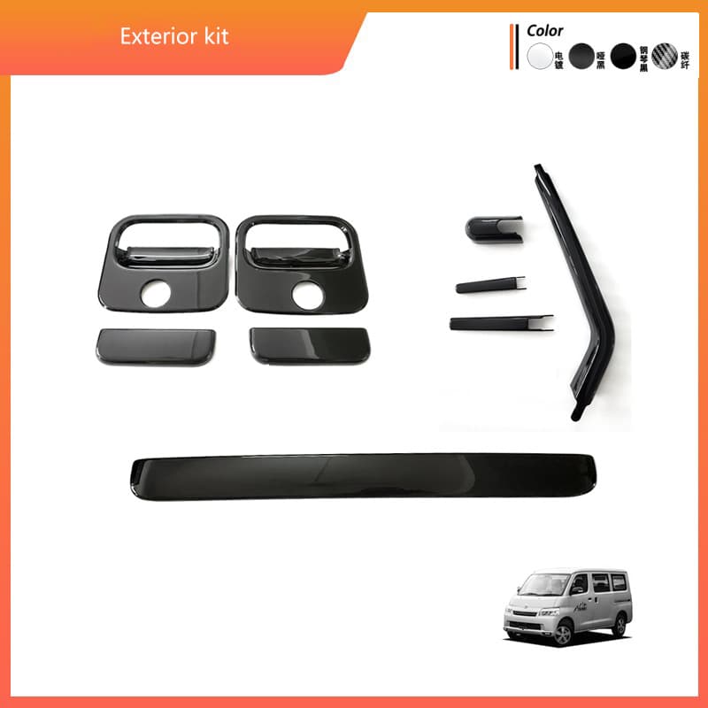 Suitable for Toyota 23 TOWN ACE exterior door bowl, trunk bright strip, rear wiper cover, door panel trim strip exterior modification