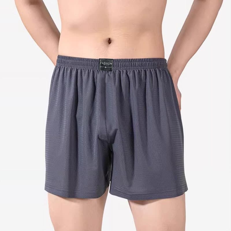 Men's Casual Shorts Ice Silk Underwear Men's Boxer Briefs Four-Corner A-Lo Shorts Loose Shorts Sleep Shorts Quick-Dry