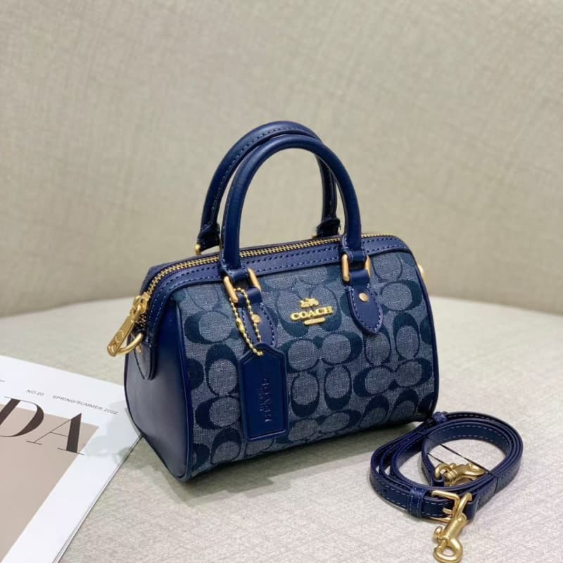 C&C New Retro Boston Bag for Women, Pillow Bag, Handbag with Classic Monogram, Mini Fashionable Versatile Crossbody Shoulder Bag