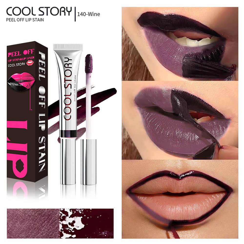 Matte Peel-Off Lip Liner Gloss, Non-Stick, Peelable Lip Gloss, Long-Lasting Color, Waterproof & Sweat-Proof, Cross-Border Cosmetics