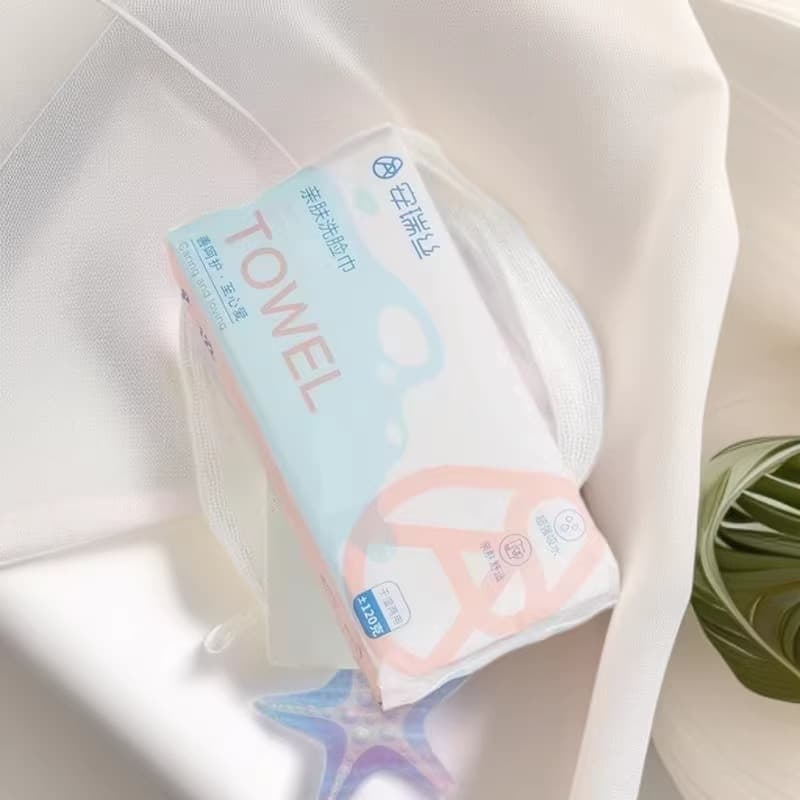 Pure Cotton Disposable Facial Cleansing Towel, Dry and Wet Dual-Use Beauty Towel, Makeup Remover Cotton Pads