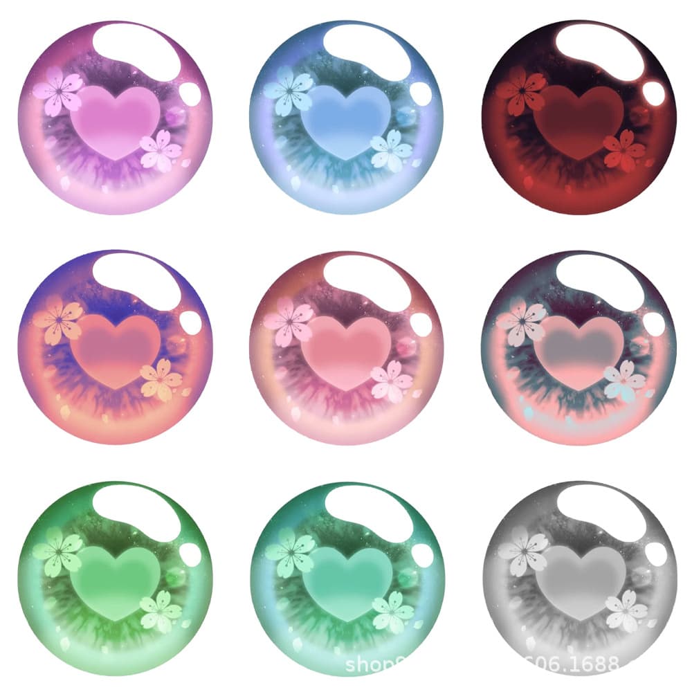 Kigurumi Head Making Materials, Fursuit DIY Full Set Dust-Proof Mesh Eye Pieces, Custom Japanese Cute Heart Shape