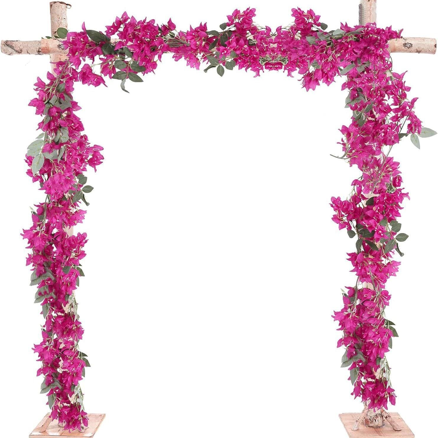 Artificial Plant Bougainvillea Vine Indoor Decoration Wall Hanging Living Room Wall Decoration Project Wall-Mounted Green Plant Flower