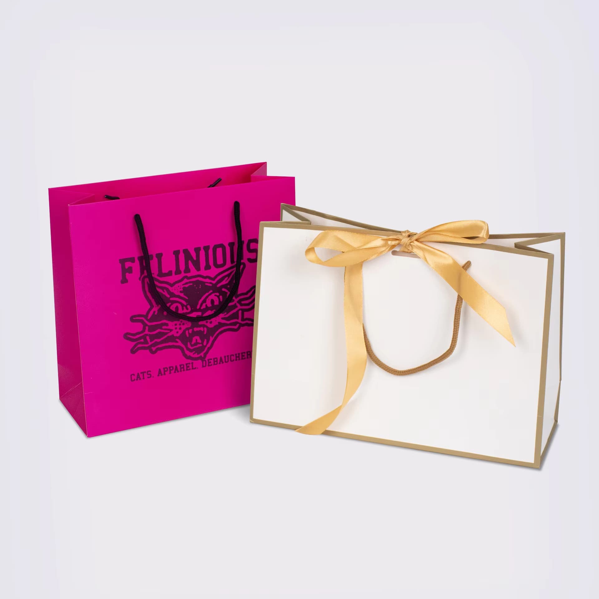 Paper bag, gift, brand name, printed shopping, white clothing packaging, women's apparel