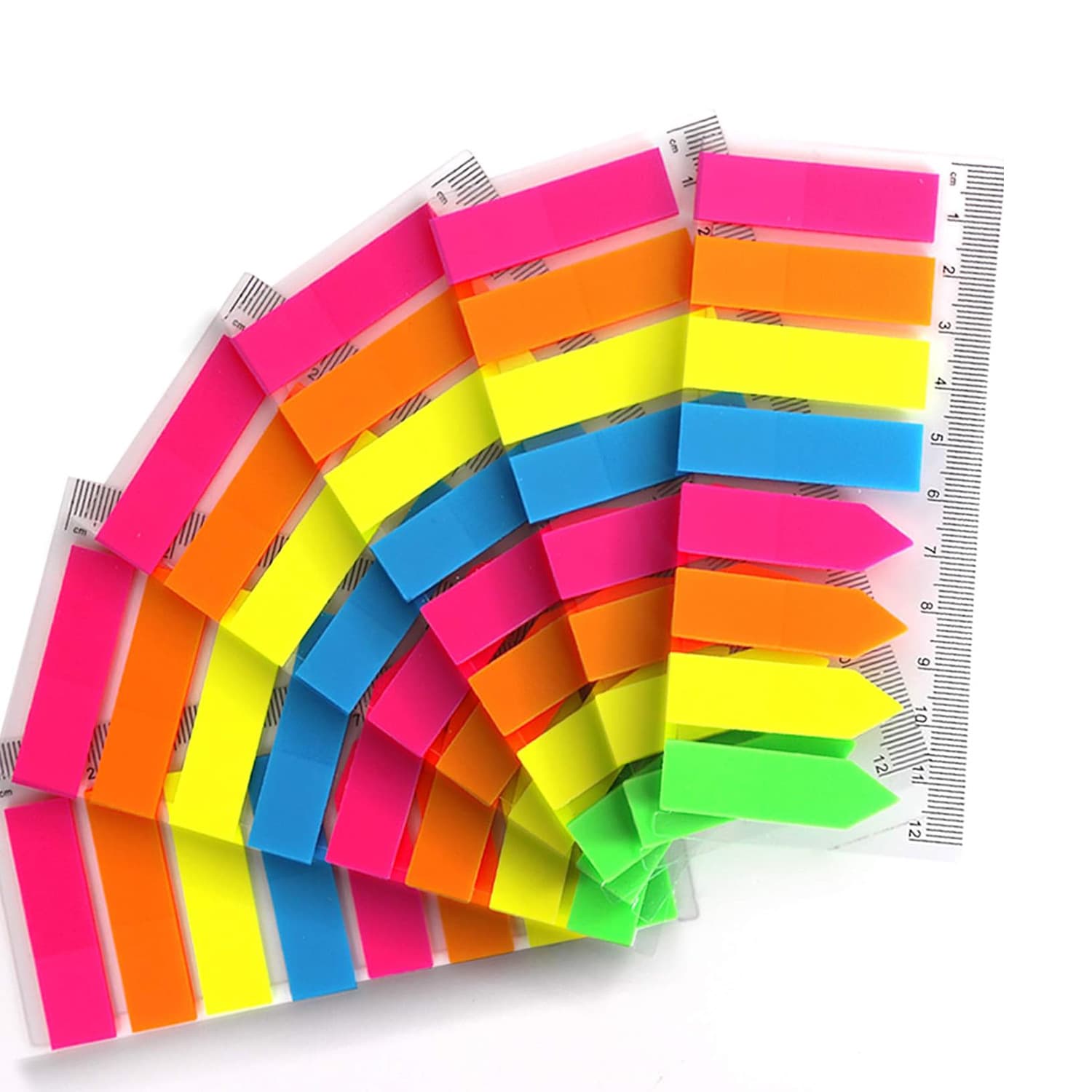 12cm ruler sticky notes for students to make index labels rectangle plus arrow combination N times transparent sticky notes