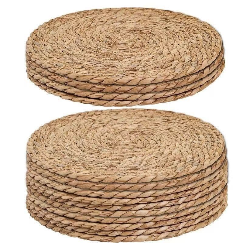 Cattail woven placemats, heat insulation mats, coasters, bowl mats, restaurant decorative mats, Western-style placemats, Japanese-style table mats, round seat cushions
