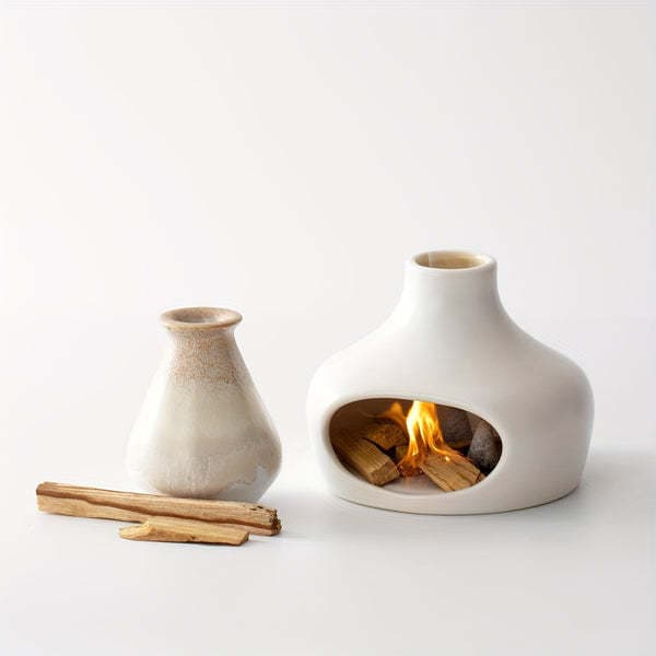 Ceramic aromatherapy stove palo santo holder sage burning tray holder Peruvian sacred wood aromatherapy stove