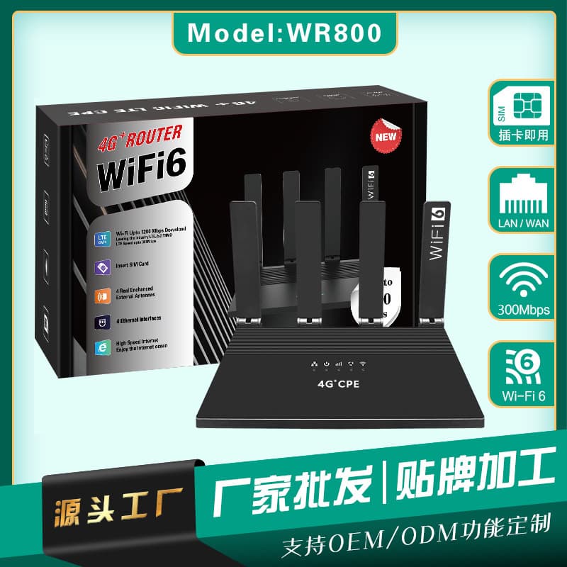 Russian European 5G CPE Router 4G Wireless Router 5000mAh SIM Card WiFi 6 Sharing