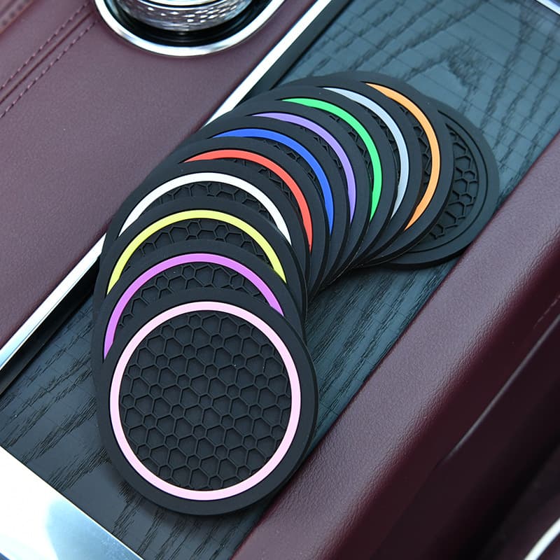 Cross-border factory direct sales, large stock of single-ring honeycomb pattern cup coasters, non-slip mats, car cup coasters