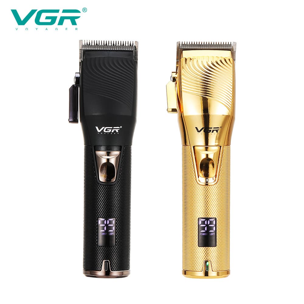 VGR280 Electric Hair Clipper with Digital Display, Metal Hair Trimmer, Rechargeable Hair Cutting Machine, New Cross-Border Model