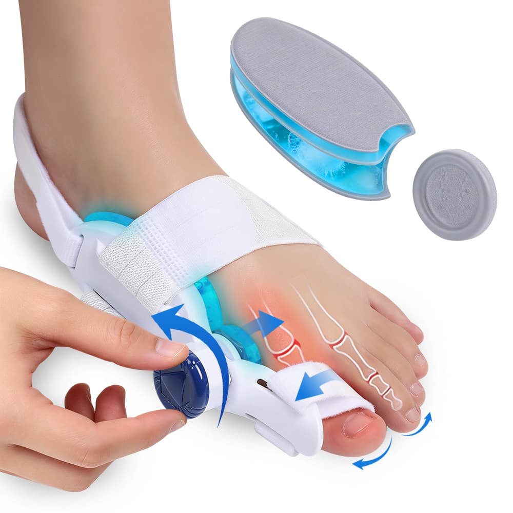 Cross-Border Best-Selling Thumb Valgus Correction Orthopedic Toe Separator, Men and Women Knob Adjustable Toe Straightener