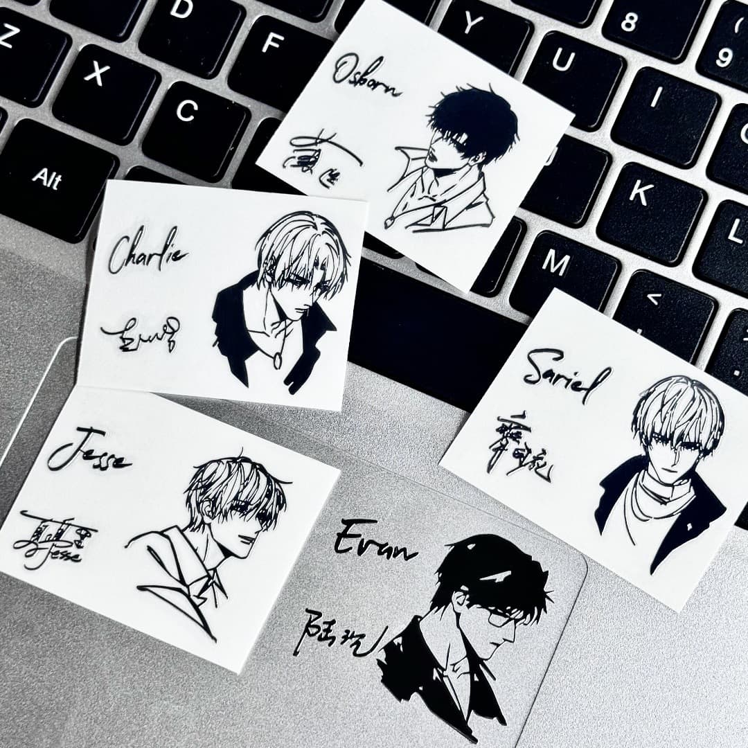 Love of Light and Night peripheral signature 3D metal stickers decorative stickers for mobile phones and computers Xiao Yi Charlie Su