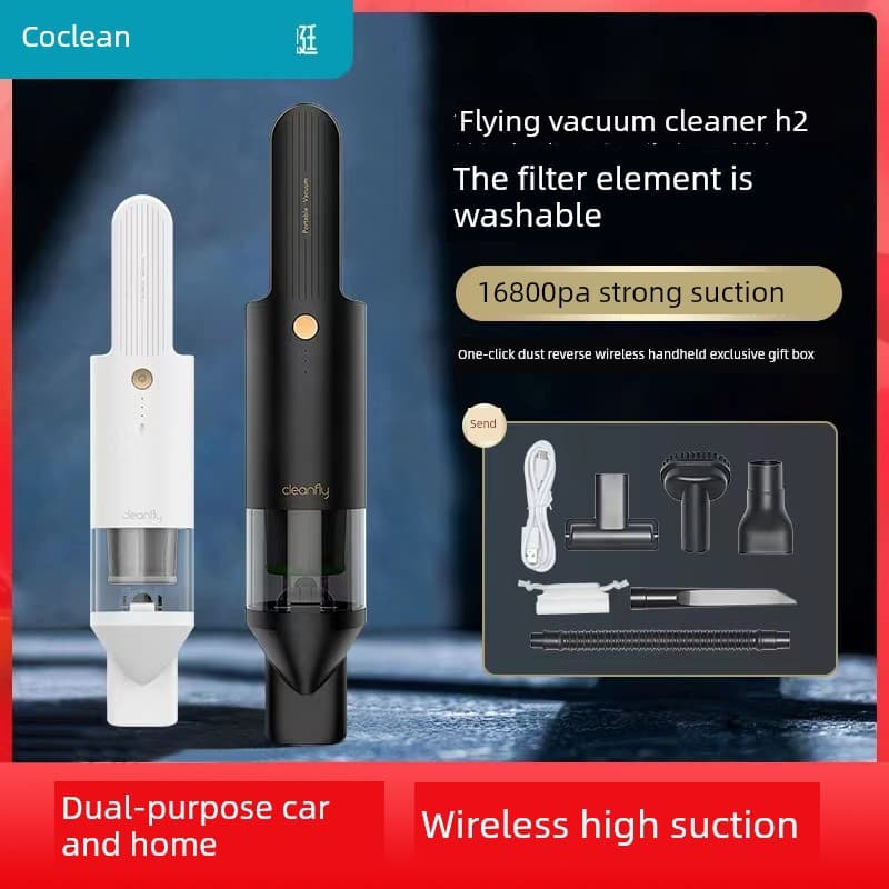 COCLEAN Qingting H2 Cordless Car Vacuum Cleaner for Home and Car Use, High Suction Handheld Portable Cleanfly
