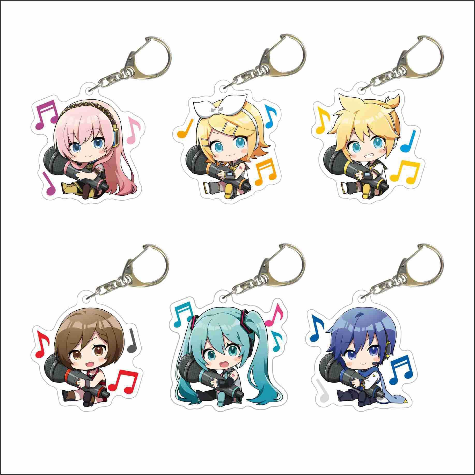 Hatsune Miku Keychain Accessories Acrylic Standing Sign Kamigone Ruka Kagamine Bell Pendant Animation Ornaments