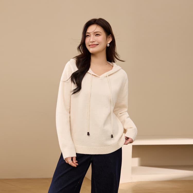 [Soft and Comfortable Sweater] Slim & Comfortable Plus Size Women's Lazy Hooded Top, New Winter 2025 Style for Curvy Women