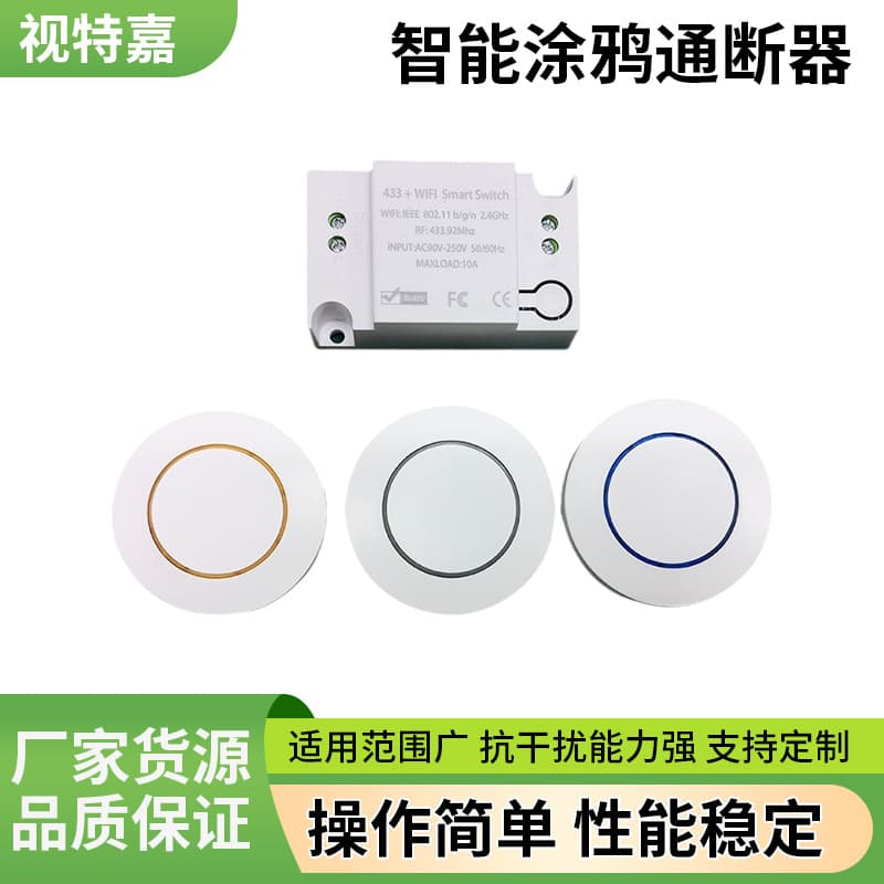 Smart Graffiti Wireless Remote Control Switch Timer Light Starter Double Control Lamp WiFi433 Intelligent on off Switch
