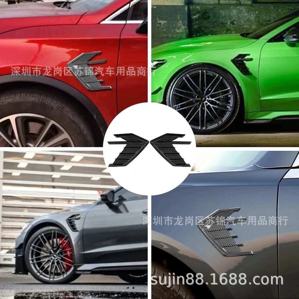 Car Side Vent Custom Sticker Universal Decorative Vent Fender Shark Gill Body Decal