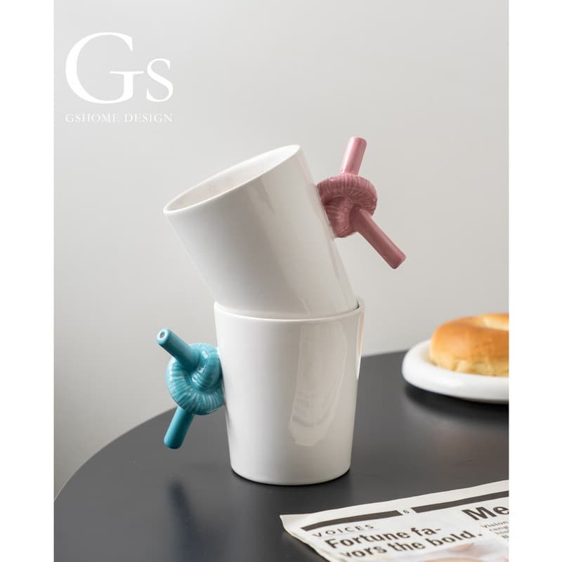 Drop Shipping Creative Ceramic Mug, Cute Simple Coffee Cup Creative Cup Ceramic Drinking Cup for Women Office Cup