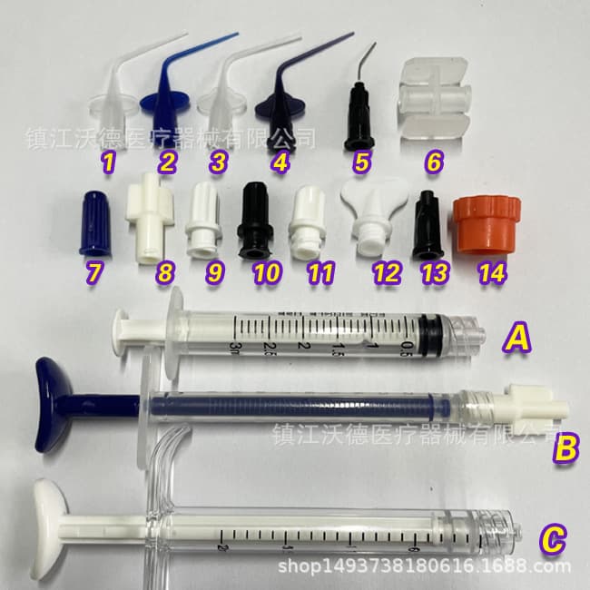 For Export Only Dental Syringe Tip Cap, Syringe Plug, Plastic Connector