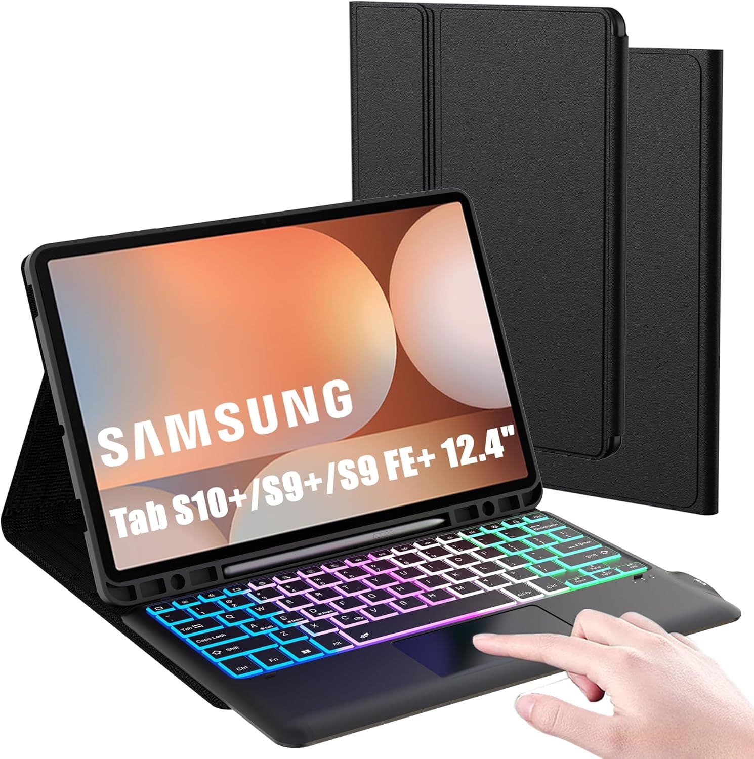 Samsung s10fe tablet protective cover Samsung tablet Bluetooth keyboard Samsung S9FE+S9 Samsung tablet case