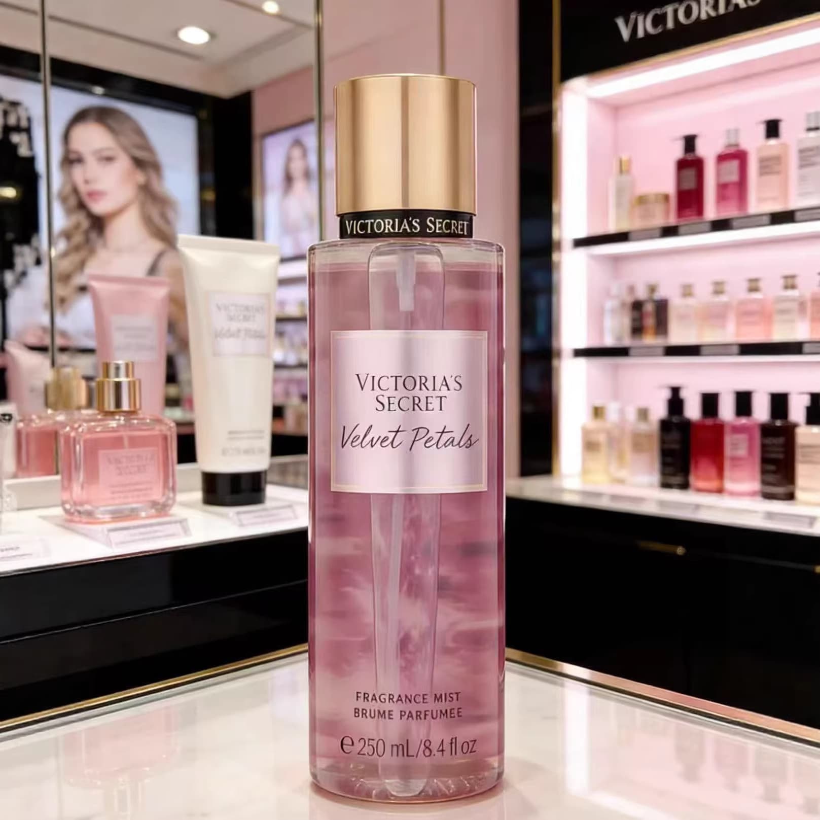 New Victoria's Secret Fragrance Mist Body Spray Long-Lasting Velvet Petals 250ml Moisturizing