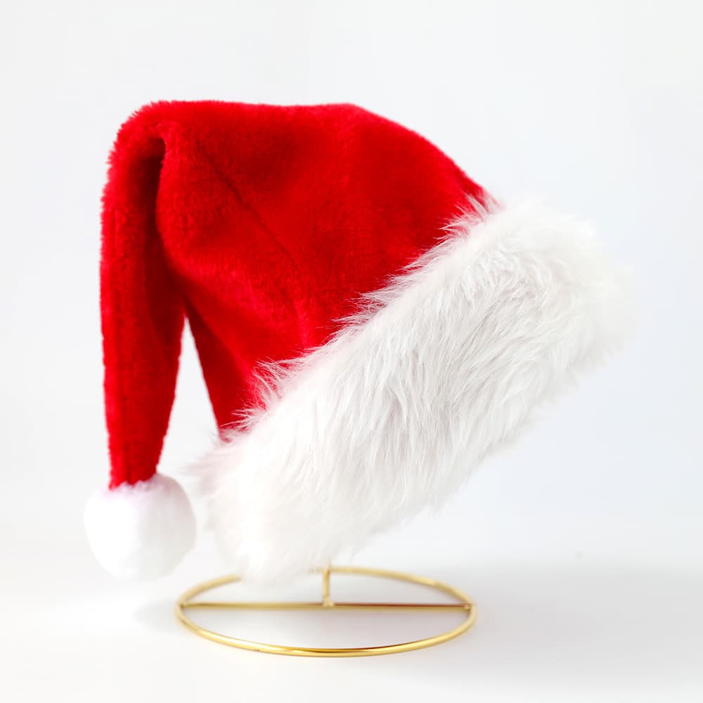 Christmas Hat Kids Short Plush Hat Long Plush Hat Adult New Holiday Party Decoration Nonwoven Hat