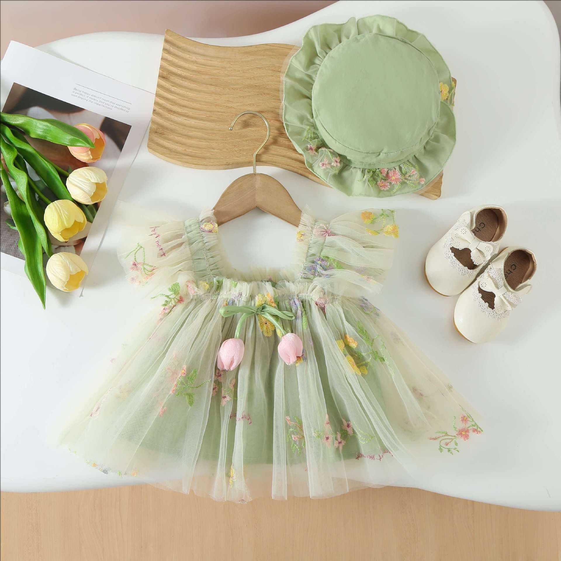 Summer Girls' Dress Summer Baby Outing Thin Dress Children's Dress Short Skirt Baby Clothes Princess