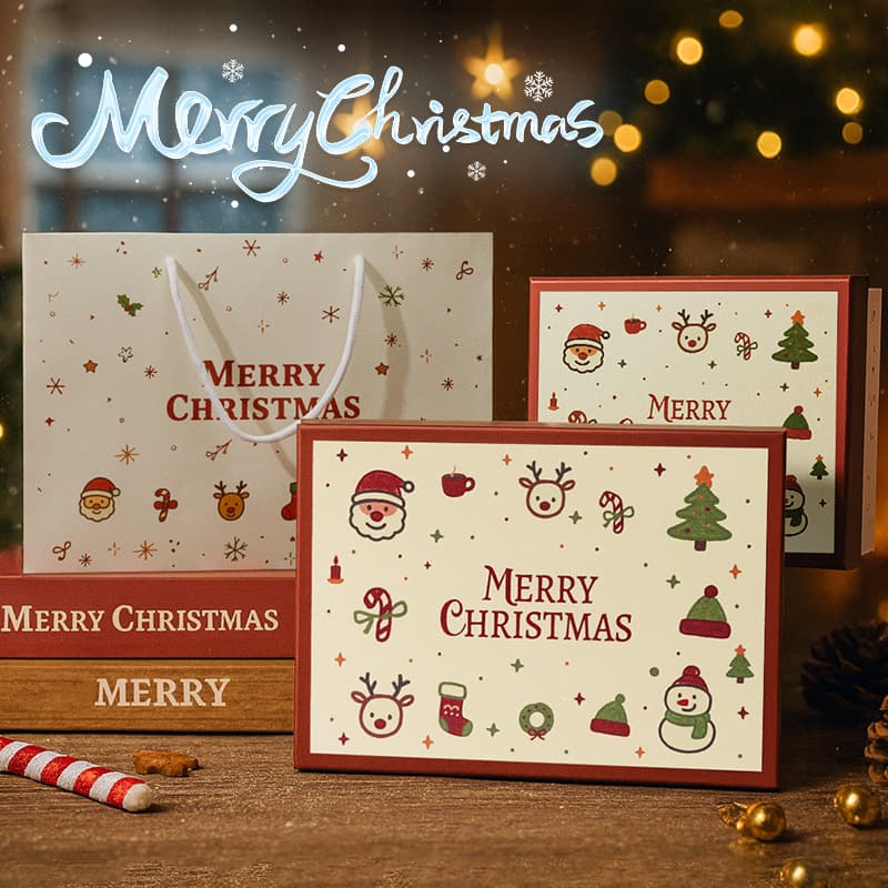 New Christmas Gift Packaging Boxes, Large Scarf Thermos Cup Boxes, Christmas Eve Heaven and Earth Cover Apple Boxes