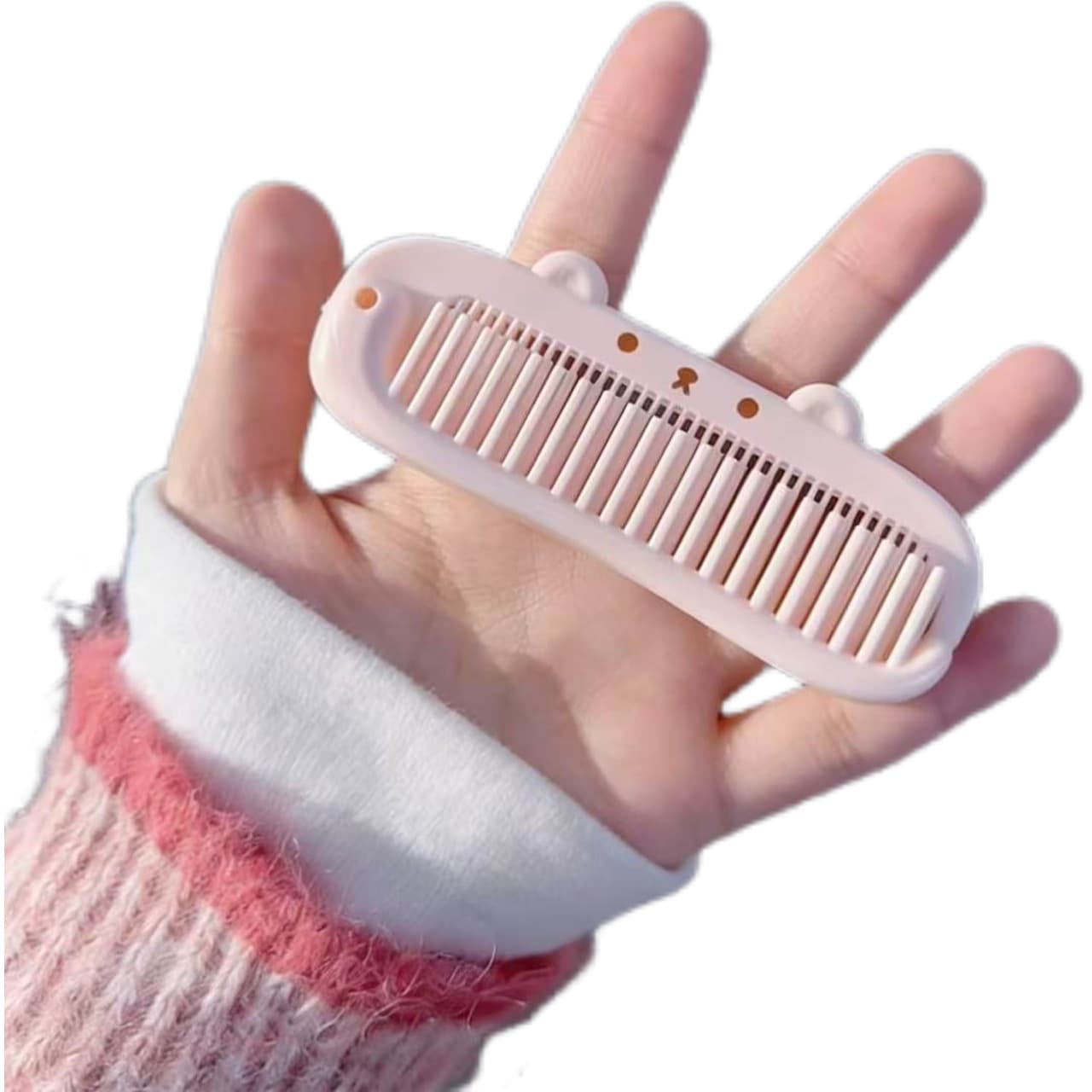 Rilakkuma Dual-Use Folding Comb Portable Mini Hair Comb Anti-Static for Kids and Adults Cute Design Comb