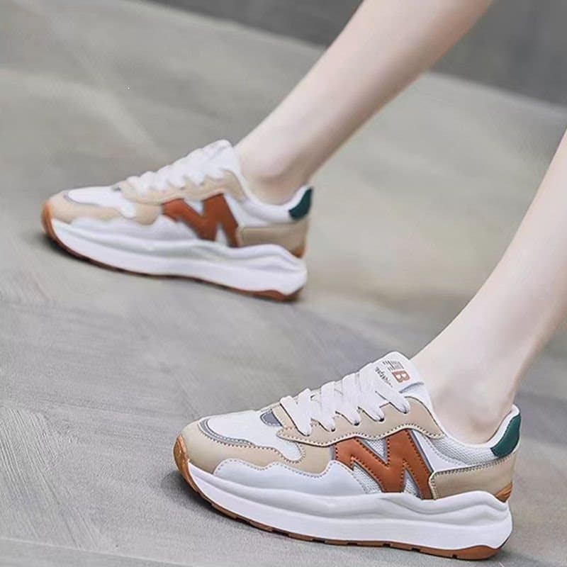 White Sneakers Spring 2022 Trendy Women's Casual Thick-Soled Platform Dad Shoes