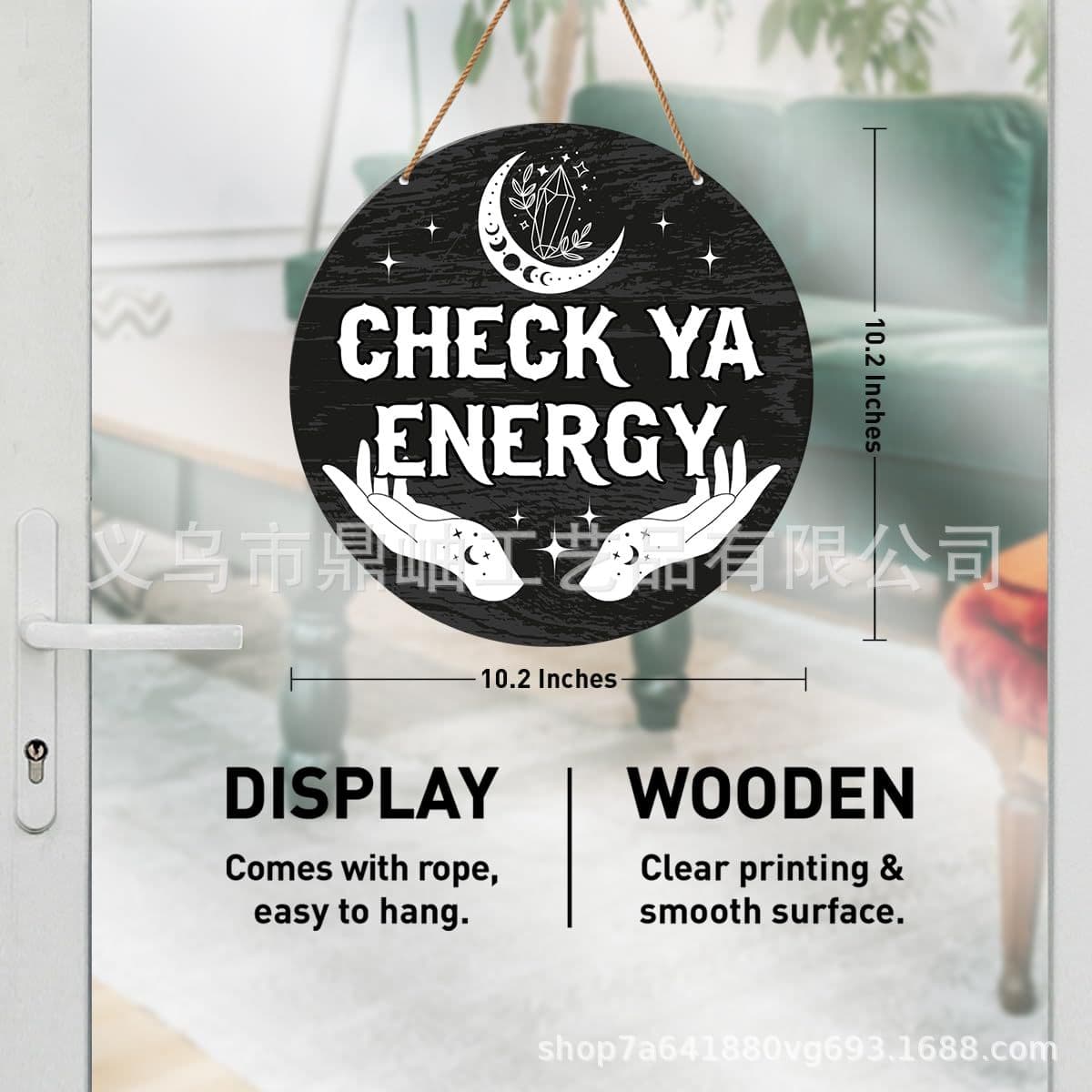 Front Door Wooden Funny Welcome Sign Meditation Spiritual Door Sign Witch Wall Decor Gothic House Decoration