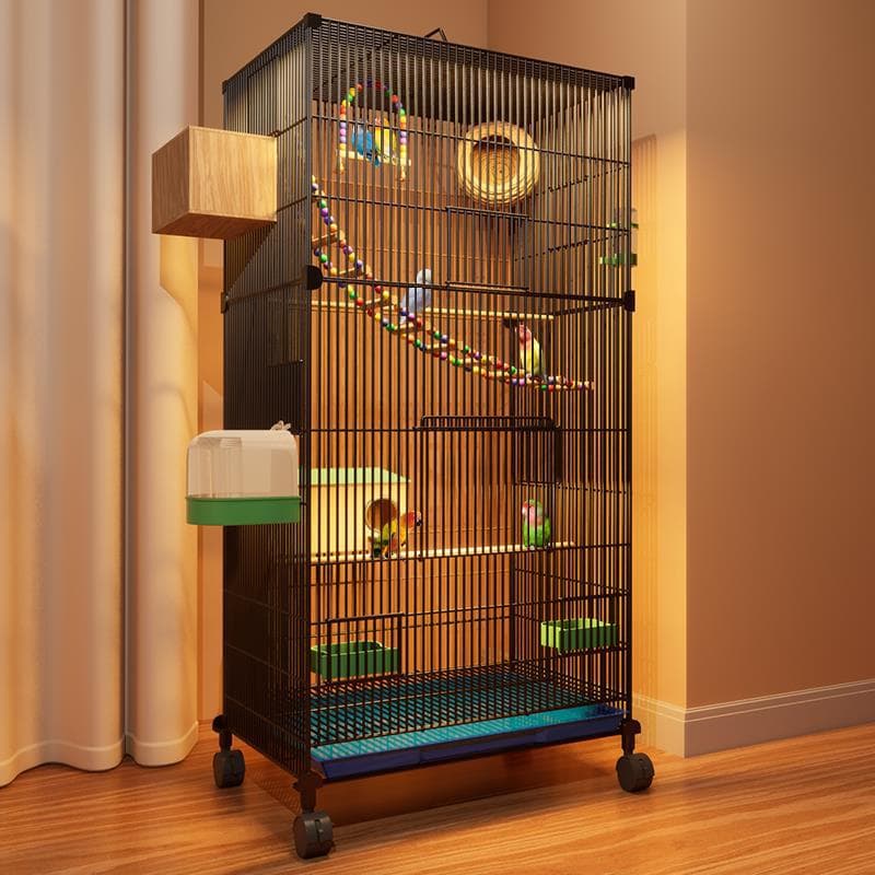 New Small Bird Cage for Parakeets, Cockatiels, Lovebirds, Budgies, and Zebra Finches, Large Eco-Friendly Home Cage