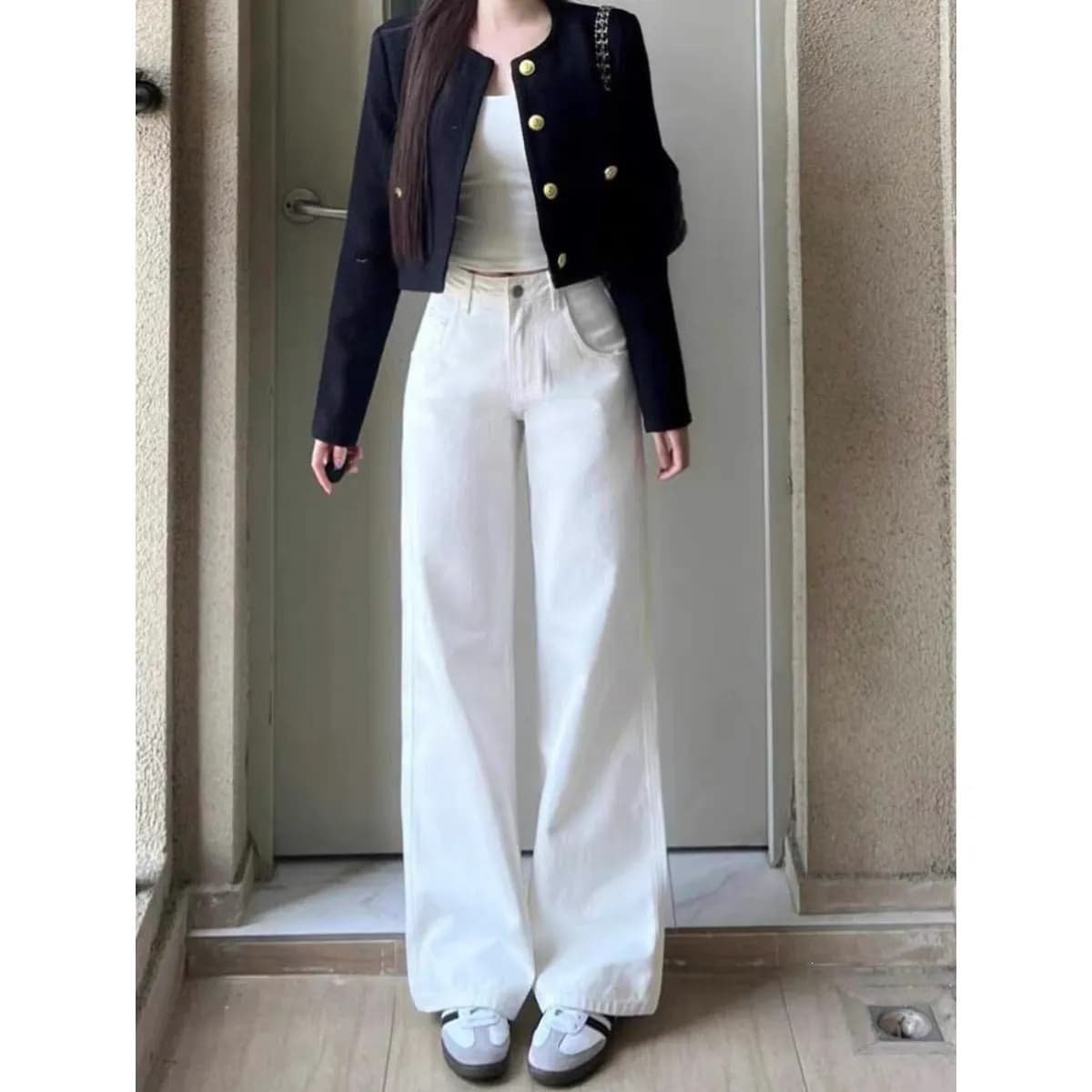2026 New Jeans Women's High Waist Narrow Version Wide Leg Straight Spring and Summer Popular Pants Women's Pants