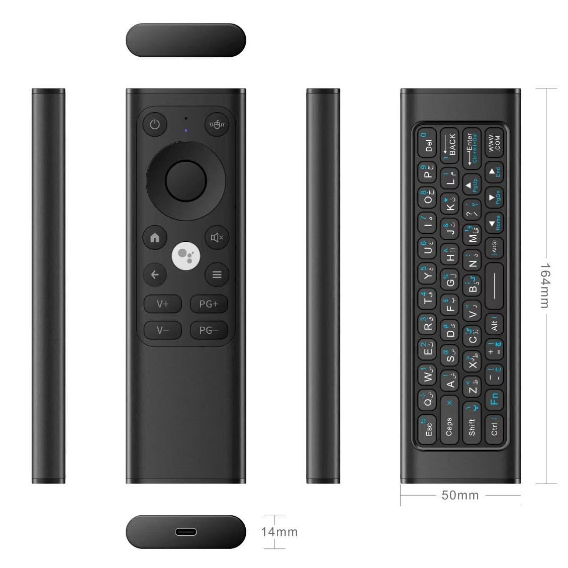 Best-selling TV Fly Mouse Aluminum Alloy Bluetooth Voice Remote 2.4G Google Voice Remote Mini Keyboard Dual Mode