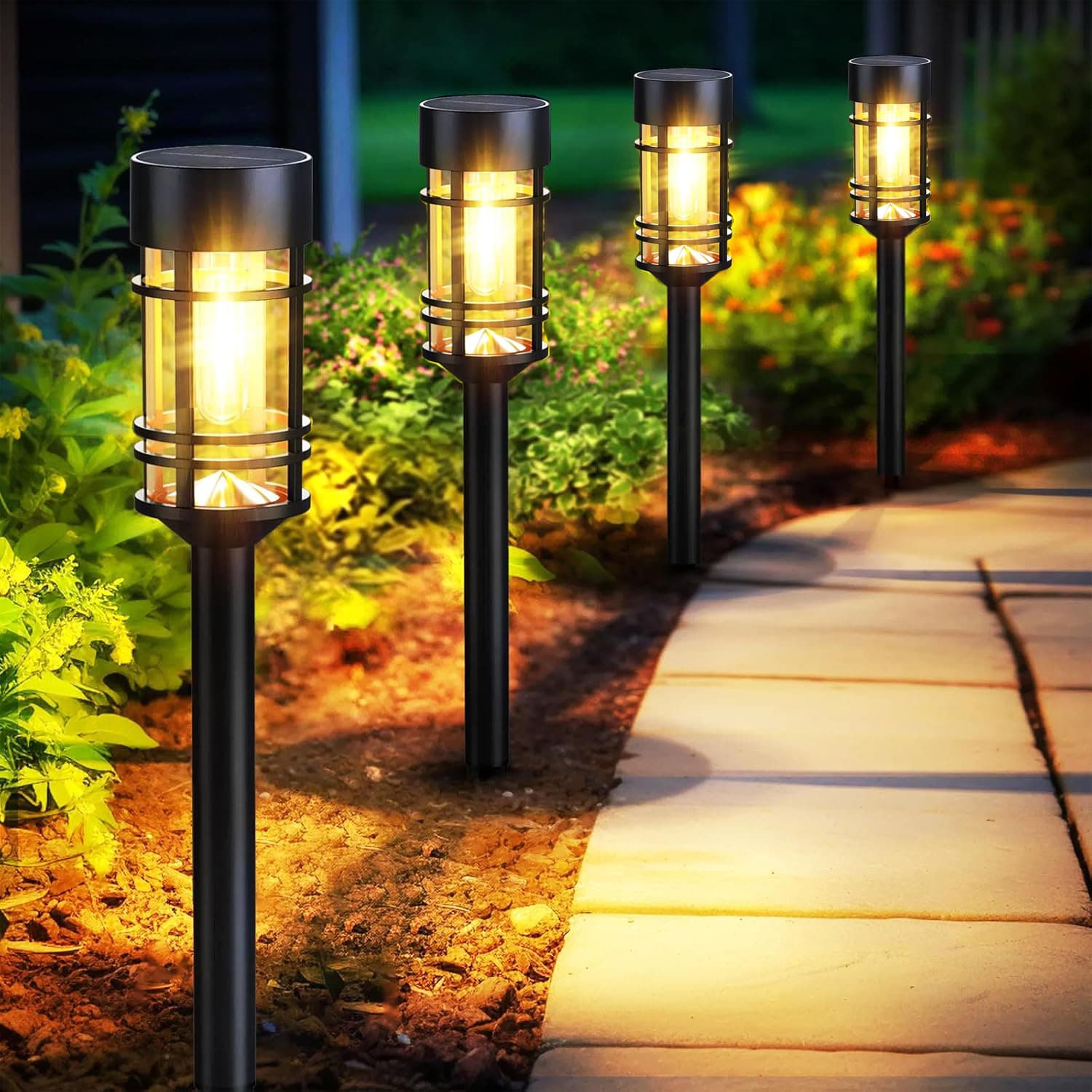 Cross-border new solar tungsten lawn lamp outdoor garden lamp home garden lamp landscape atmosphere decorative street lamp