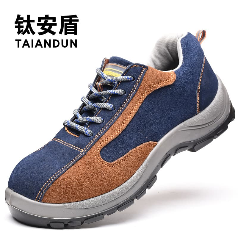 Breathable Labor Protection Shoes for Men, Anti-Electric Shock Cowhide Steel Toe, Anti-Impact, Anti-Puncture, Lightweight Insulated Construction Work Safety Shoes