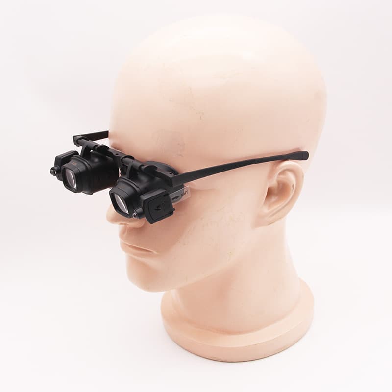 Wearing glasses with multiple magnifications to repair clocks and circuit boards for inspection and identification high-magnification magnifying glass with LED light 2925S