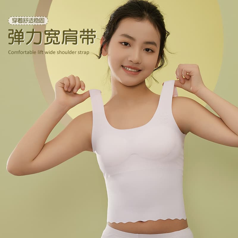 Developmental period student underwear girl style female seamless underwear girls underwear latex bra ice silk underwear wholesale