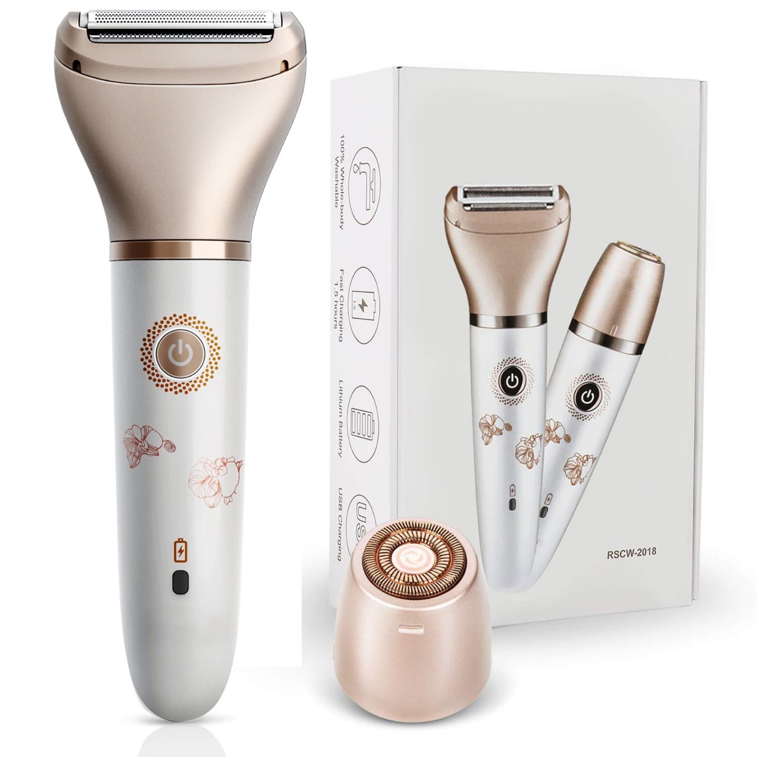 Electric Lady Shaver USB Rechargeable Full Body Hair Removal Trimmer Shaving Device Stainless Steel Blade Wet And Dry Use