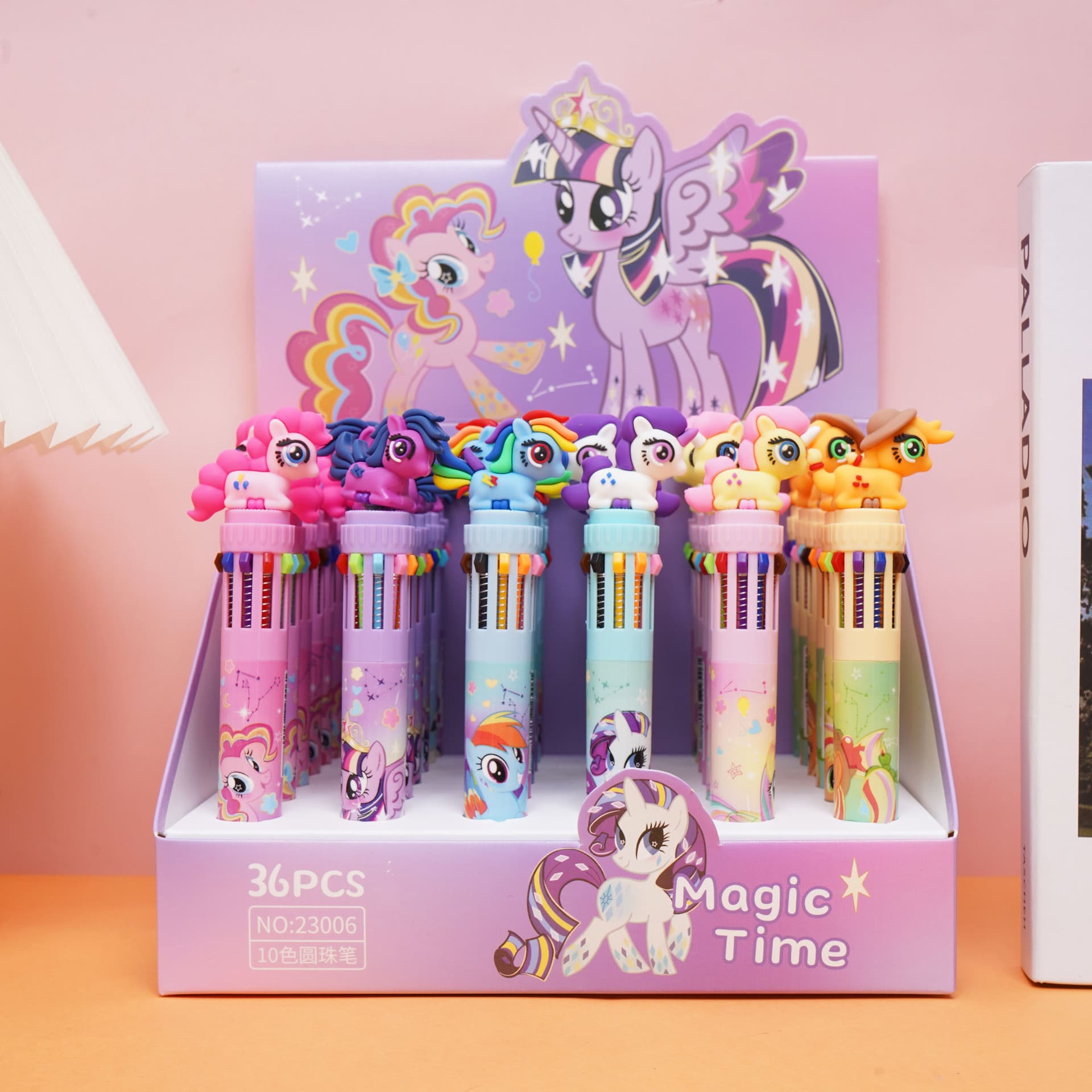 KP-23006 Little Pony Princess Cartoon Pet Collection Multi-Color Pen Cute Girl 10-Color Ballpoint Pen Student