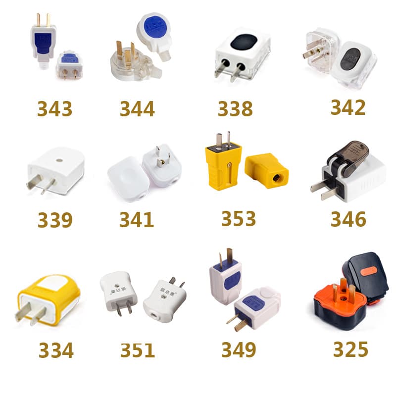 High-Power Fixed Two-Pole Plug, Household Rotating Two-Pin Plug, 10A/16A Wiring Three-Pole Power Plug