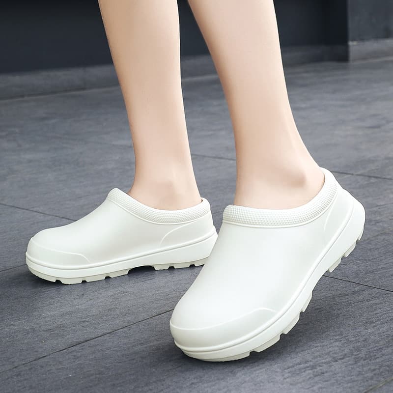 Chef's shoes cotton shoes non-slip waterproof and oil-proof kitchen shoes men's spring and autumn work shoes nurse shoes rain boots women's water shoes black