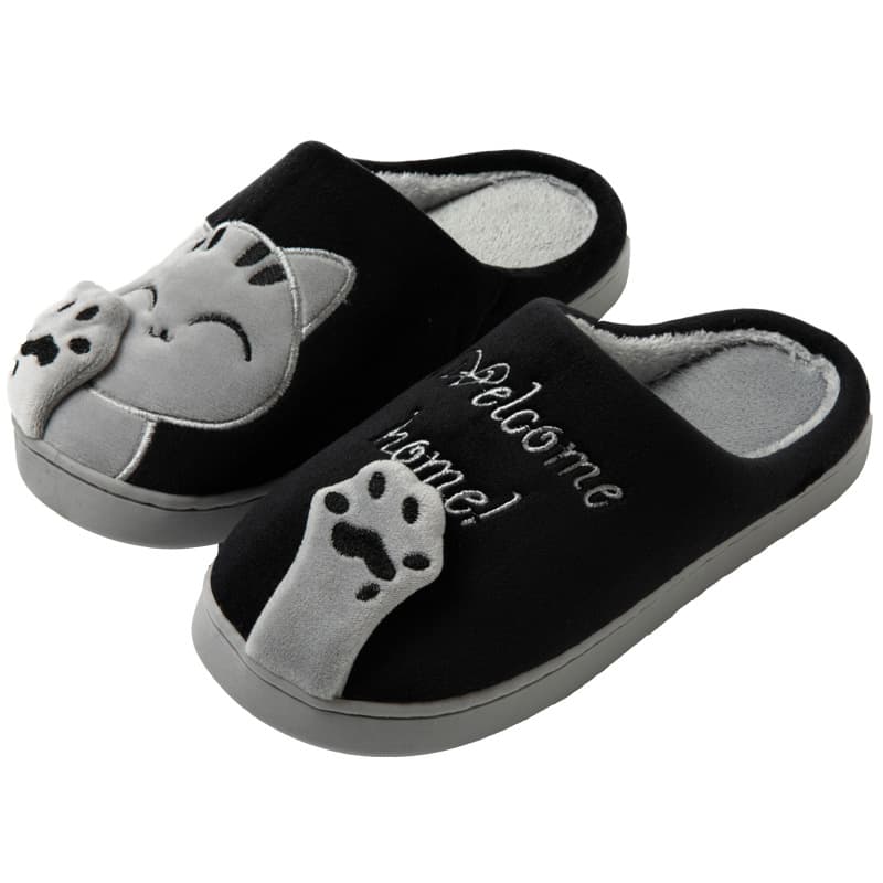 Cross-border Amazon Drop Shipping Same Style "Step-in-Comfort" Slippers, Lucky Cat All-Season Warm Cotton Slippers 2024 Export