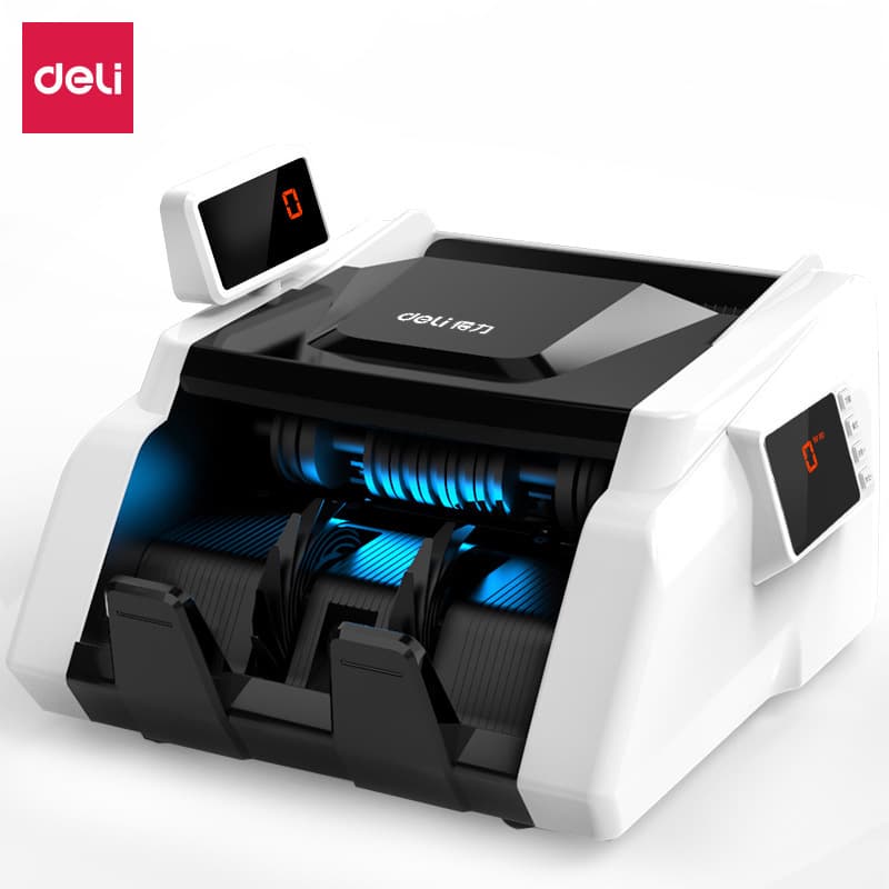 Deli 33302S Bank Note Tester Commercial New Version RMB Cash Register Class C Bank Use Portable Currency Counter Wholesale